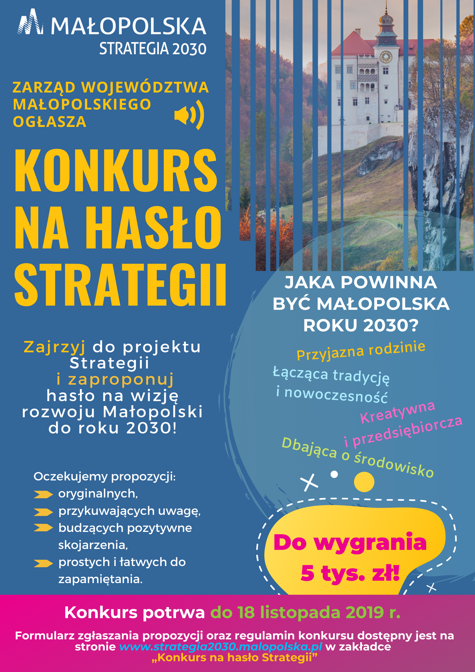 Konkurs na hasło Strategii Rozwoju Województwa „Małopolska 2030”